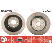 Kočioni disk TRW DF4472S