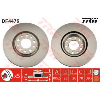 Kočioni disk TRW DF4476