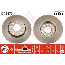 Kočioni disk TRW DF4477