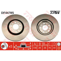 Kočioni disk TRW DF4478S
