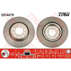 Kočioni disk TRW DF4479