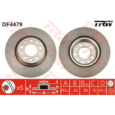 Kočioni disk TRW DF4479