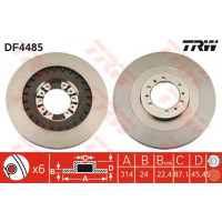 Kočioni disk TRW DF4485