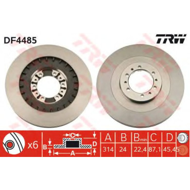 Kočioni disk TRW DF4485