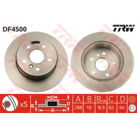 Kočioni disk TRW DF4500