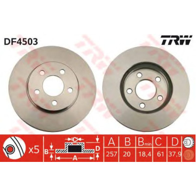 Kočioni disk TRW DF4503
