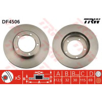 Kočioni disk TRW DF4506