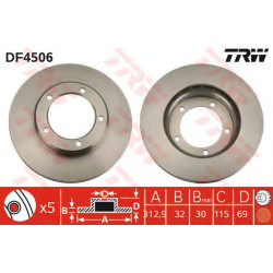 Kočioni disk TRW DF4506