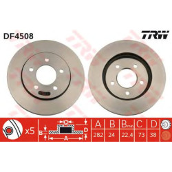 Kočioni disk TRW DF4508