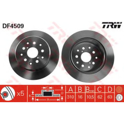 Kočioni disk TRW DF4509