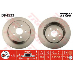 Kočioni disk TRW DF4533