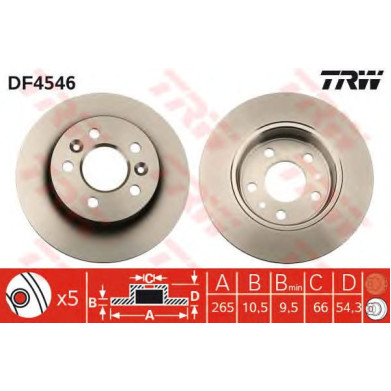 Kočioni disk TRW DF4546