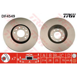 Kočioni disk TRW DF4549