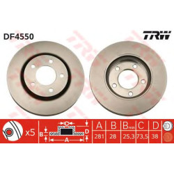 Kočioni disk TRW DF4550