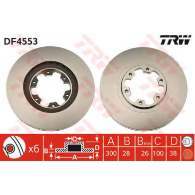 Kočioni disk TRW DF4553