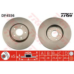 Kočioni disk TRW DF4556