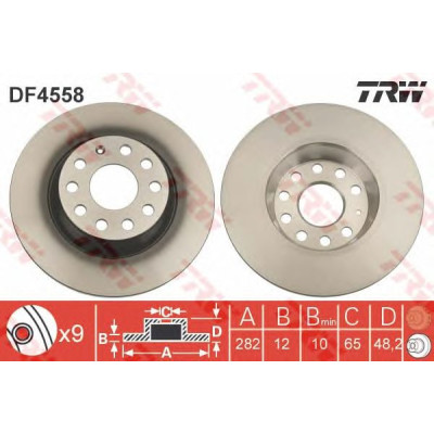 Kočioni disk TRW DF4558