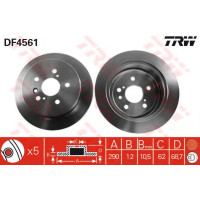 Kočioni disk TRW DF4561
