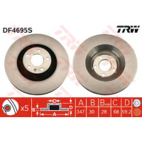 Kočioni disk TRW DF4695S