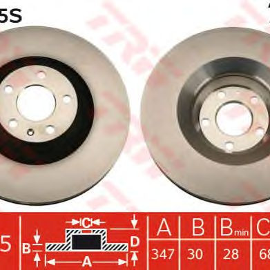 Kočioni disk TRW DF4695S