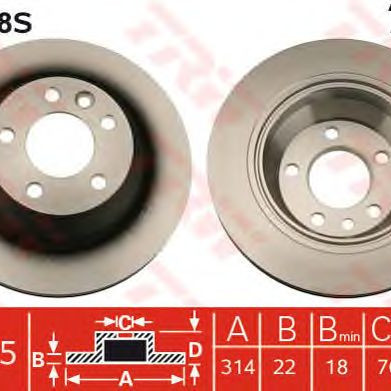 Kočioni disk TRW DF4718S