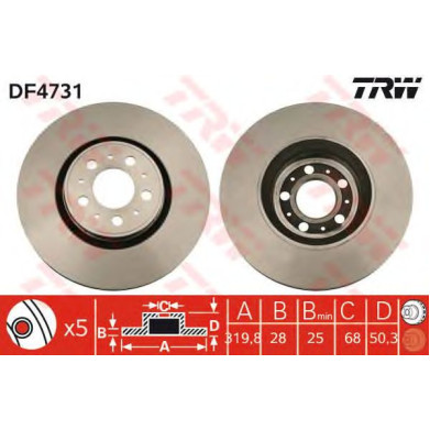 Kočioni disk TRW DF4731