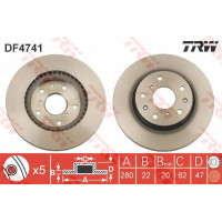 Kočioni disk TRW DF4741