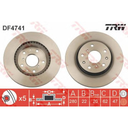 Kočioni disk TRW DF4741