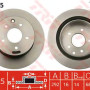 Kočioni disk TRW DF4745