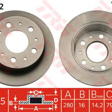 Kočioni disk TRW DF4752