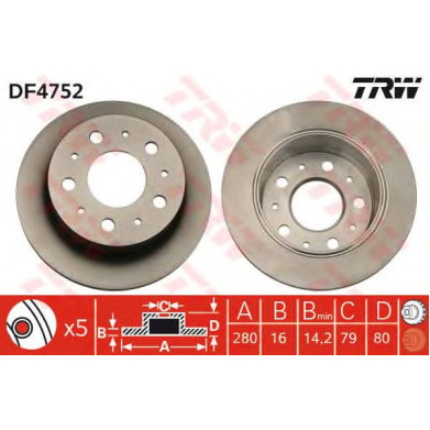Kočioni disk TRW DF4752