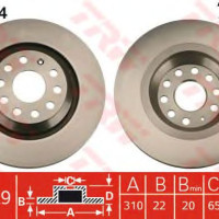 Kočioni disk TRW DF4754