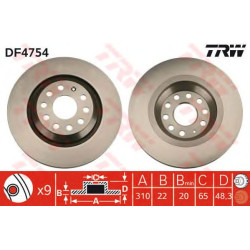 Kočioni disk TRW DF4754