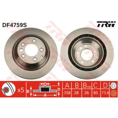 Kočioni disk TRW DF4759S