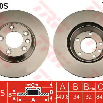 Kočioni disk TRW DF4760S