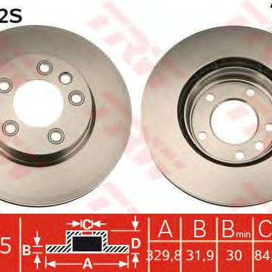 Kočioni disk TRW DF4762S