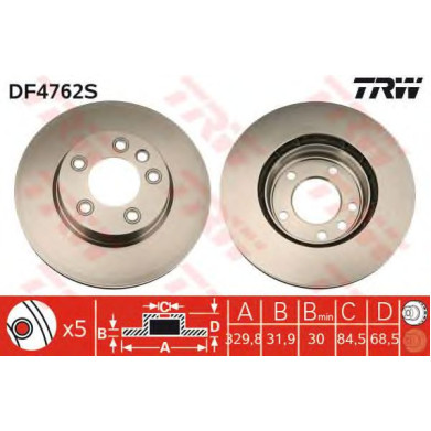 Kočioni disk TRW DF4762S
