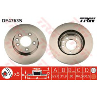 Kočioni disk TRW DF4763S