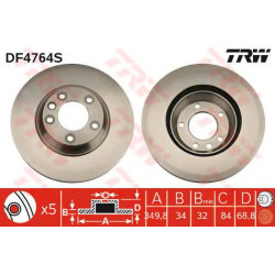 Kočioni disk TRW DF4764S
