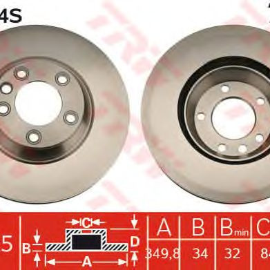 Kočioni disk TRW DF4764S