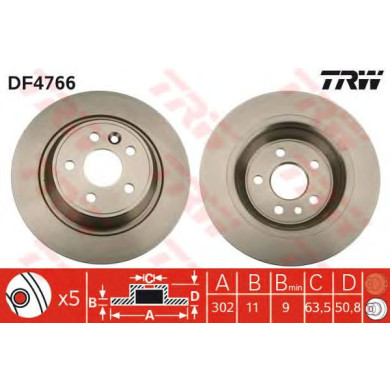 Kočioni disk TRW DF4766
