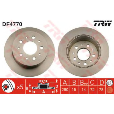 Kočioni disk TRW DF4770