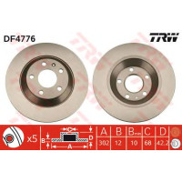 Kočioni disk TRW DF4776