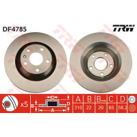 Kočioni disk TRW DF4785