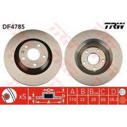 Kočioni disk TRW DF4785