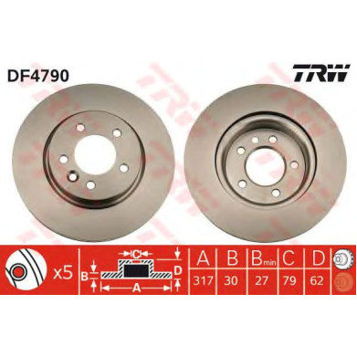 Kočioni disk TRW DF4790