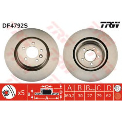 Kočioni disk TRW DF4792S