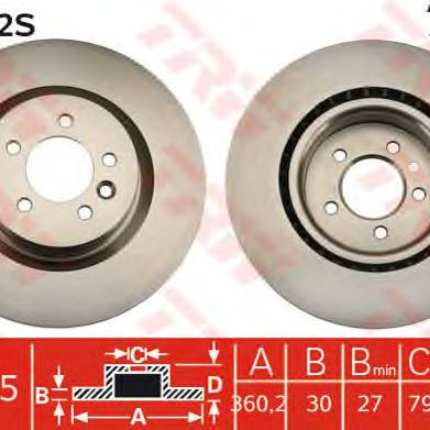 Kočioni disk TRW DF4792S
