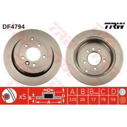 Kočioni disk TRW DF4794