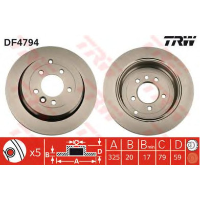 Kočioni disk TRW DF4794